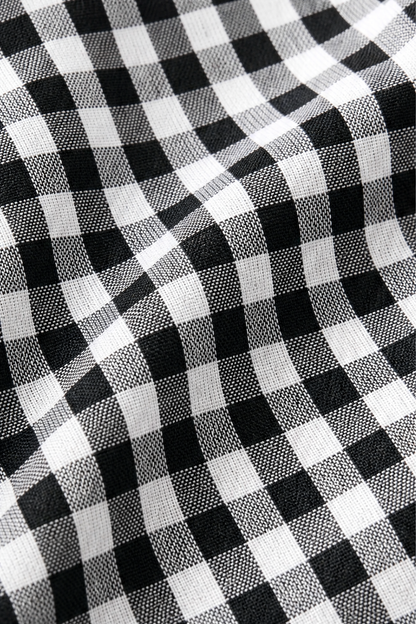 Women's Gingham Shirt | Curved Hem & Wrinkle-Resistant