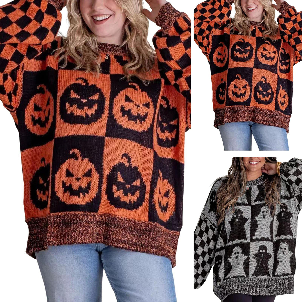 Women's Halloween Jumper | Pumpkin Print & Cosy Comfort