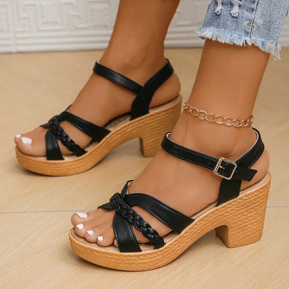 Women's Heeled Sandals | Block Heel Ankle Strap