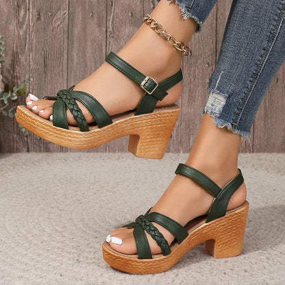 Women's Heeled Sandals | Block Heel Ankle Strap