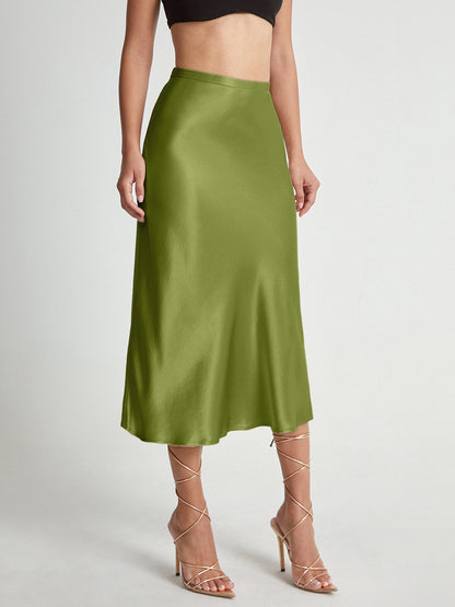 Chic High Waist Midi Skirt for Summer Wear