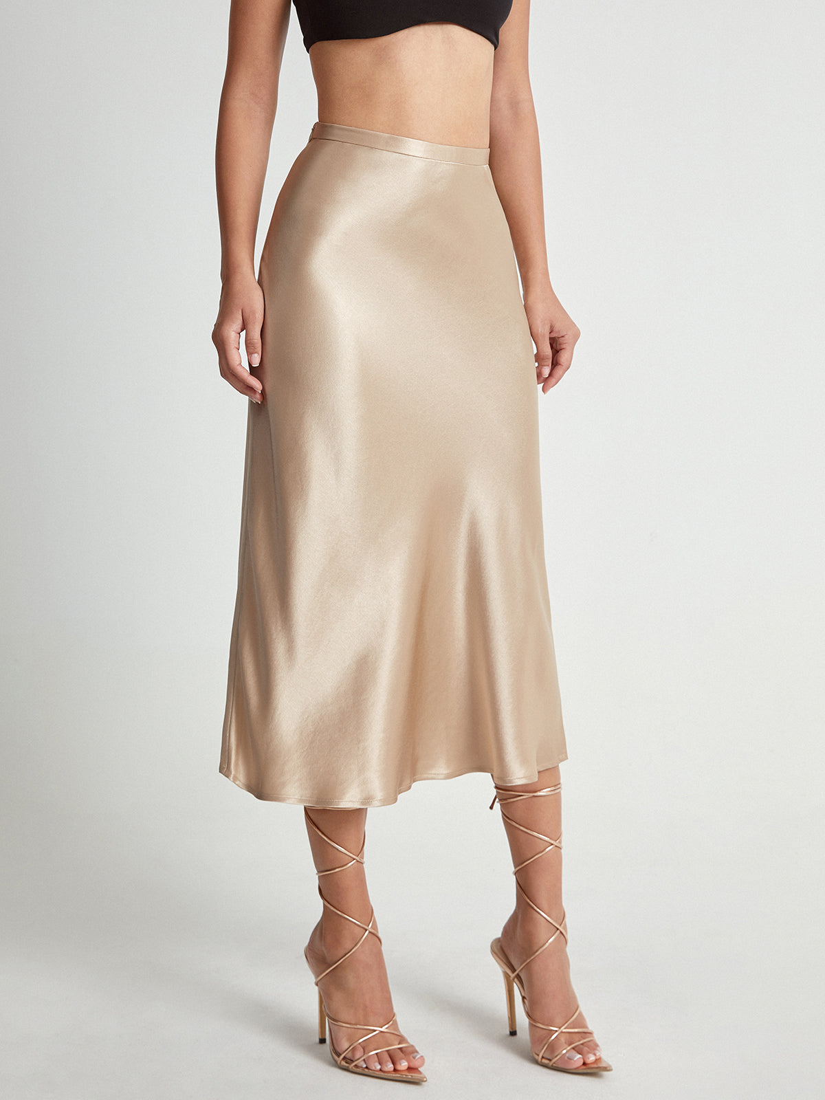 Chic High Waist Midi Skirt for Summer Wear
