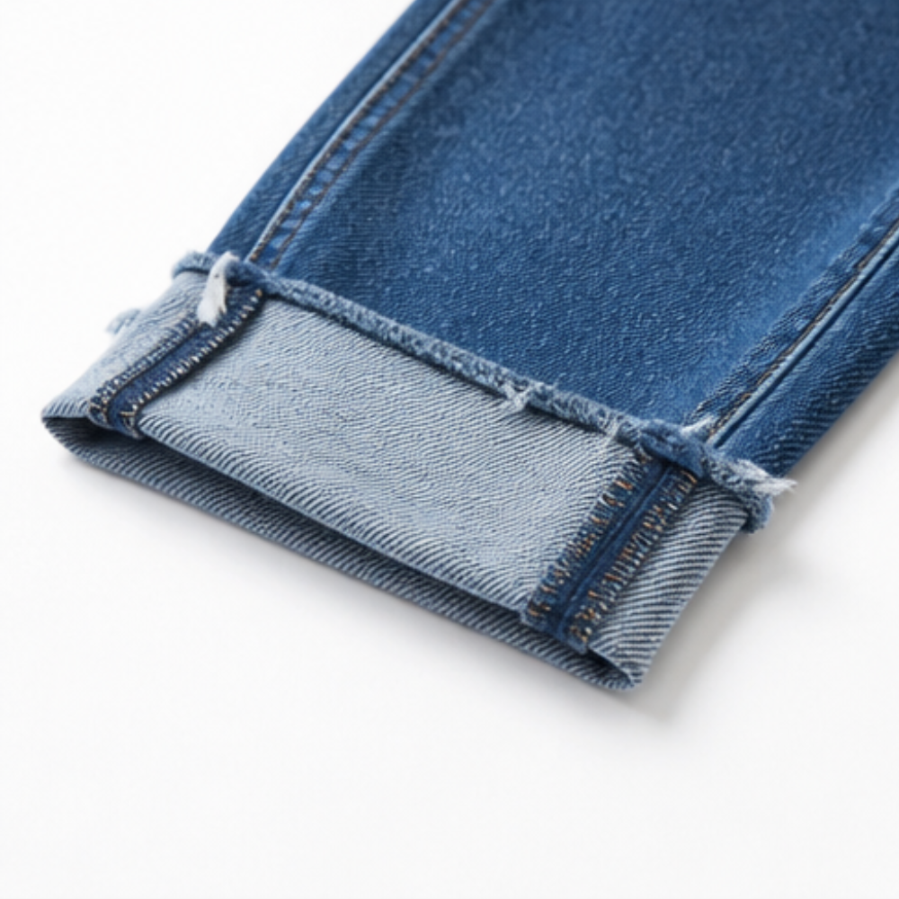 Women's High-Waisted Crossover Jeans | Straight-Leg & Stretch Comfort