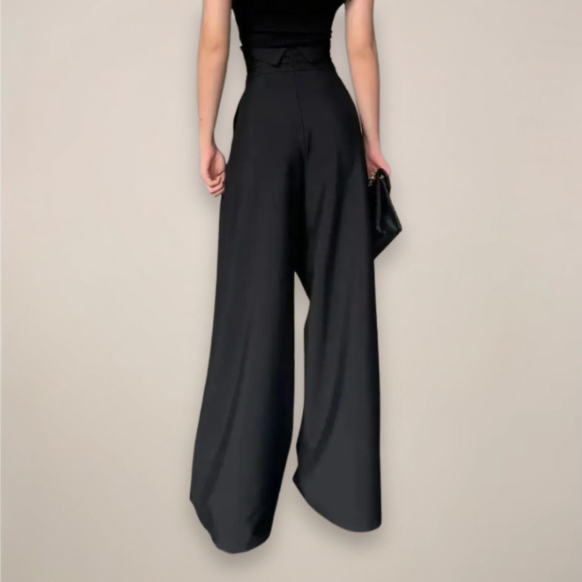 Chic Black High-Waisted Wide Leg Trousers for Every Occasion