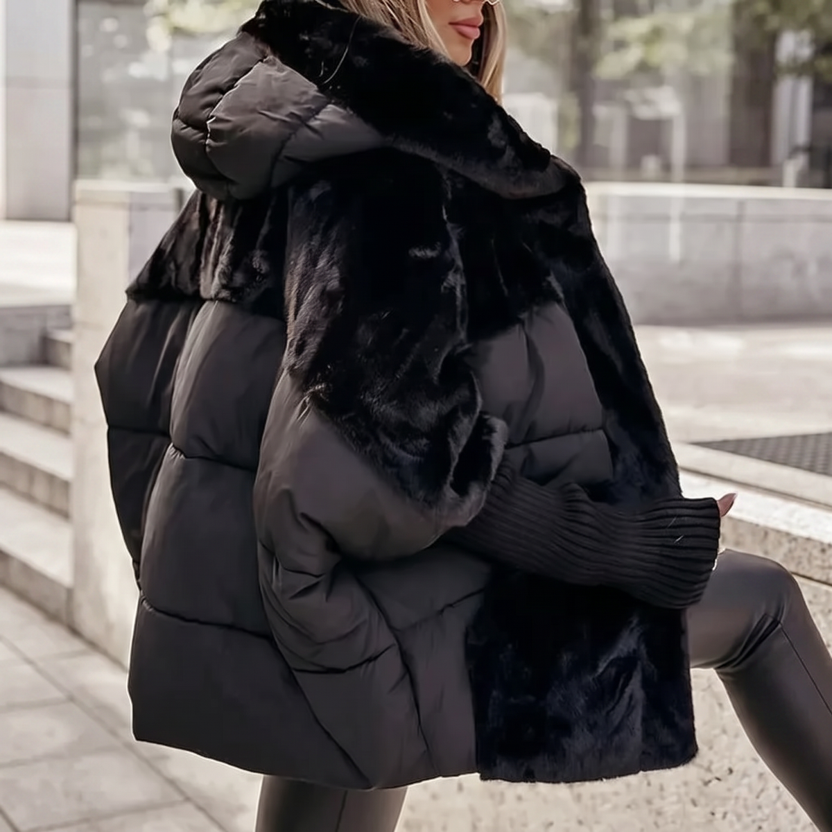 Women's Hooded Coat | Plush Warmth & Comfort