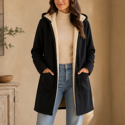 Women's Hooded Jacket Lightweight Mid-Length Relaxed Fit