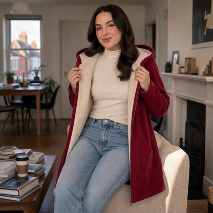 Women's Hooded Jacket Lightweight Mid-Length Relaxed Fit