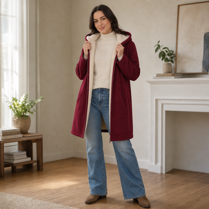 Women's Hooded Jacket Lightweight Mid-Length Relaxed Fit