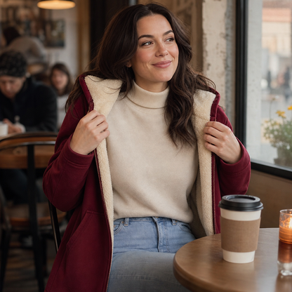 Women's Hooded Jacket Lightweight Mid-Length Relaxed Fit