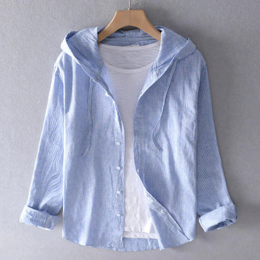 Women's Hoodie | Button-Front & Striped