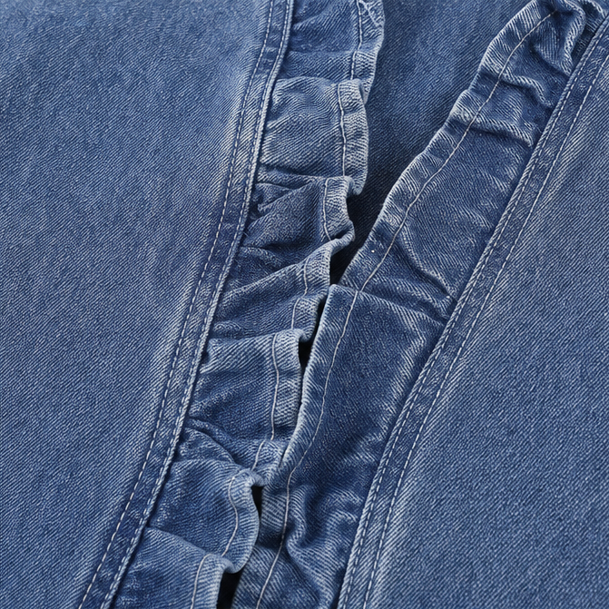 Women's Jacket | Open Front & Ruffle Trim