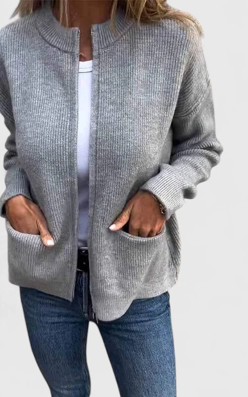 Women's Jacket | Zip Front & Relaxed Fit