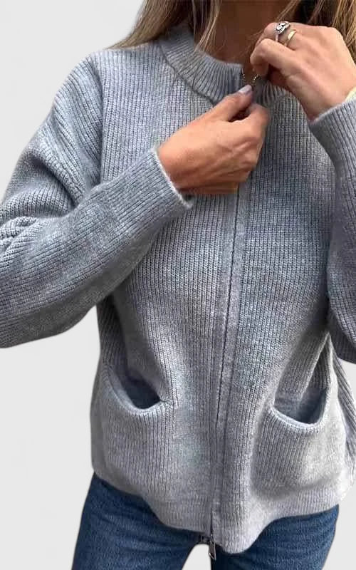 Women's Jacket | Zip Front & Relaxed Fit
