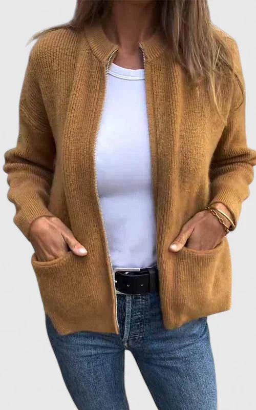 Women's Jacket | Zip Front & Relaxed Fit