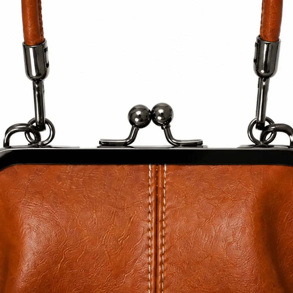 Women's Kiss Lock Crossbody Bag | Two Ways to Carry