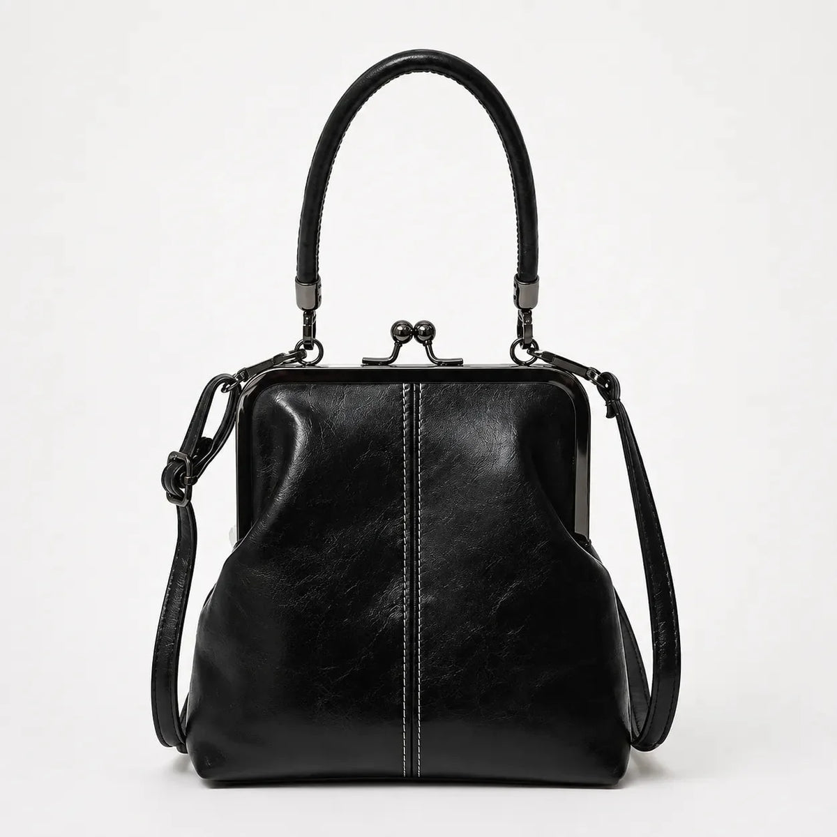 Women's Kiss Lock Crossbody Bag | Two Ways to Carry