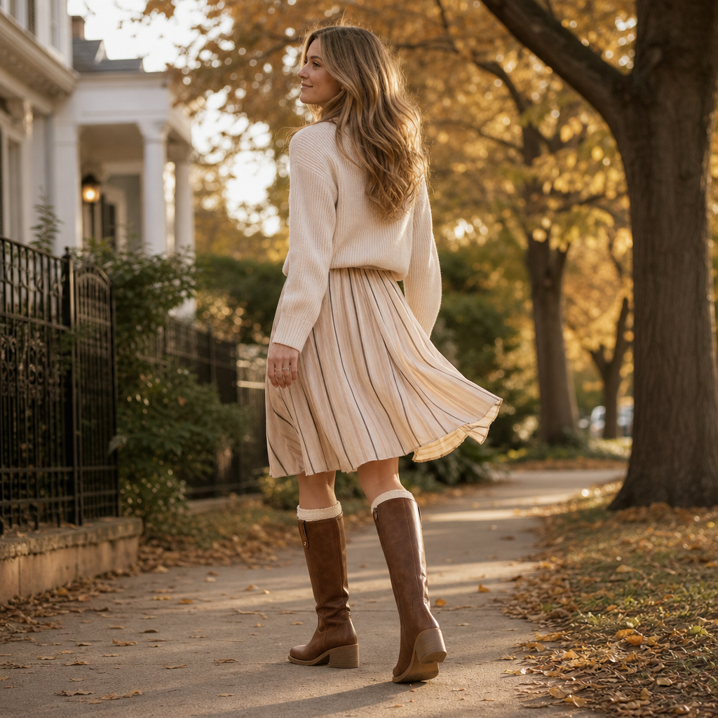 Women's Knee-High Boots | Pull-On No-Zip Design