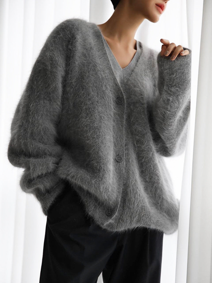 Women’s Cozy Knitted V-Neck Cardigan – Ideal for Everyday Wear