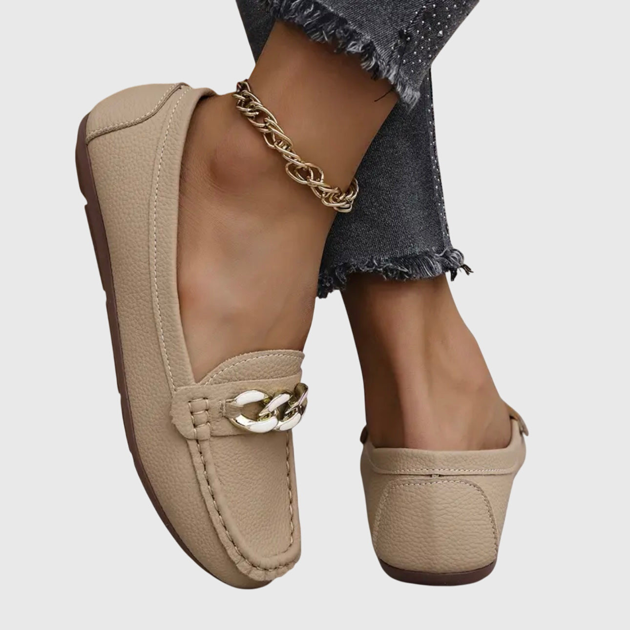 Women's Loafers | Gold Chain Detail & All-Day Comfort