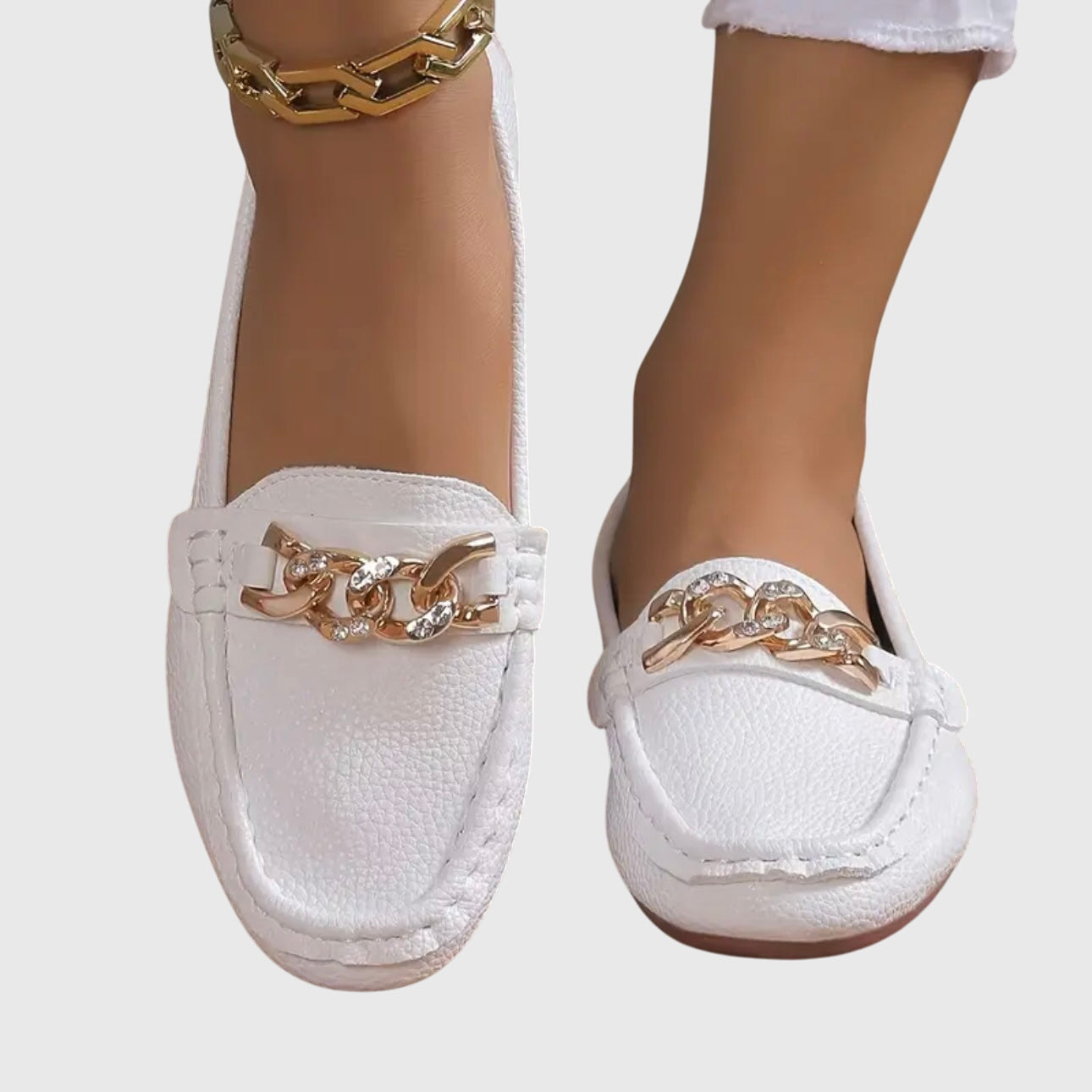 Women's Loafers | Gold Chain Detail & All-Day Comfort
