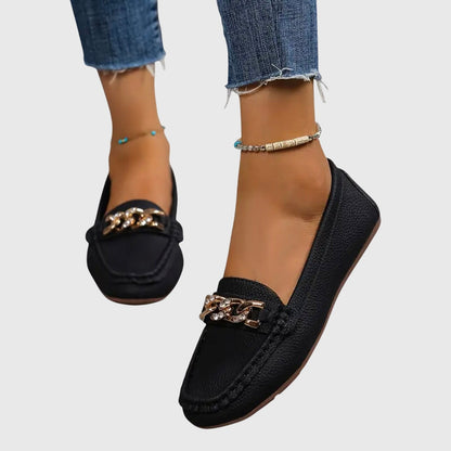 Women's Loafers | Gold Chain Detail & All-Day Comfort