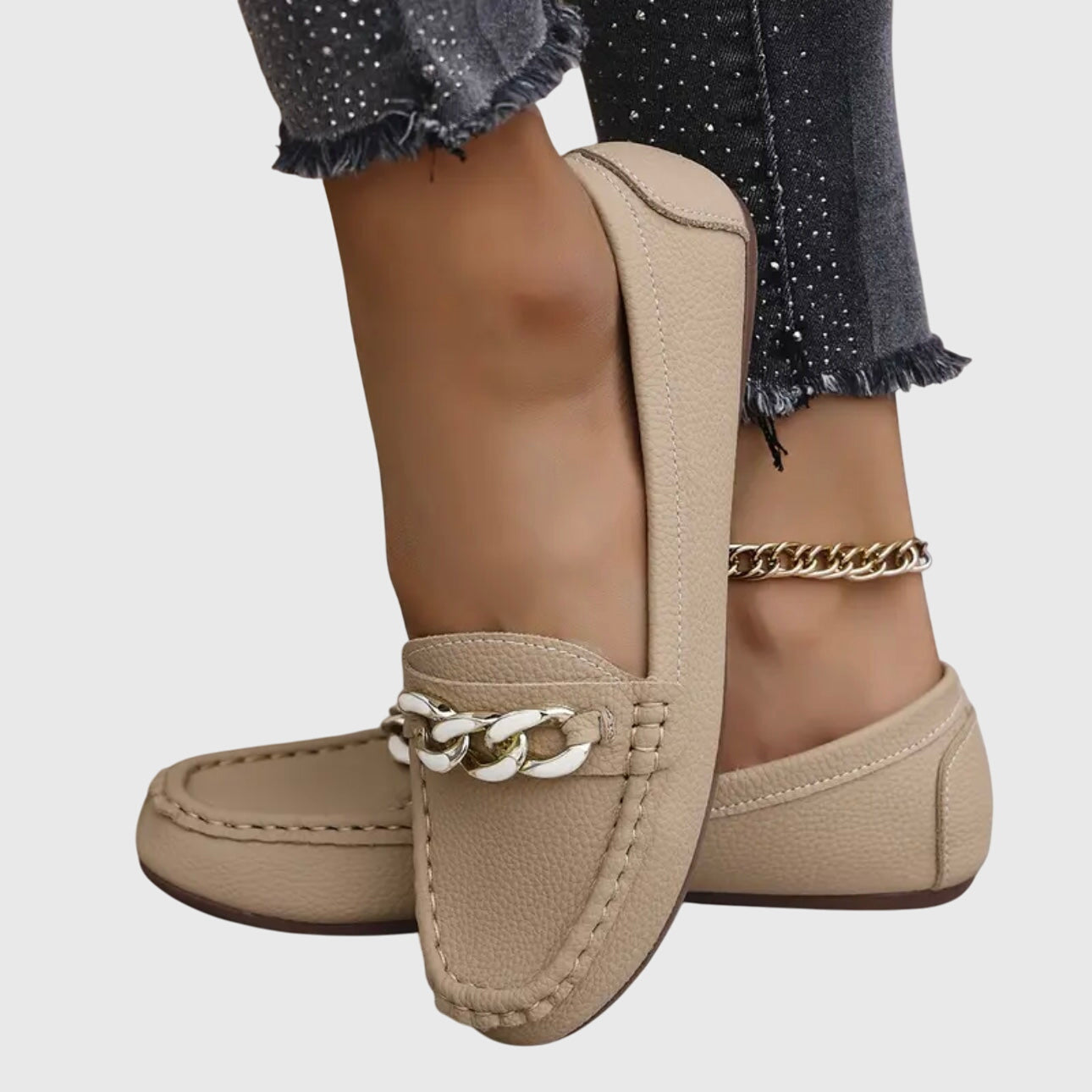 Women's Loafers | Gold Chain Detail & All-Day Comfort