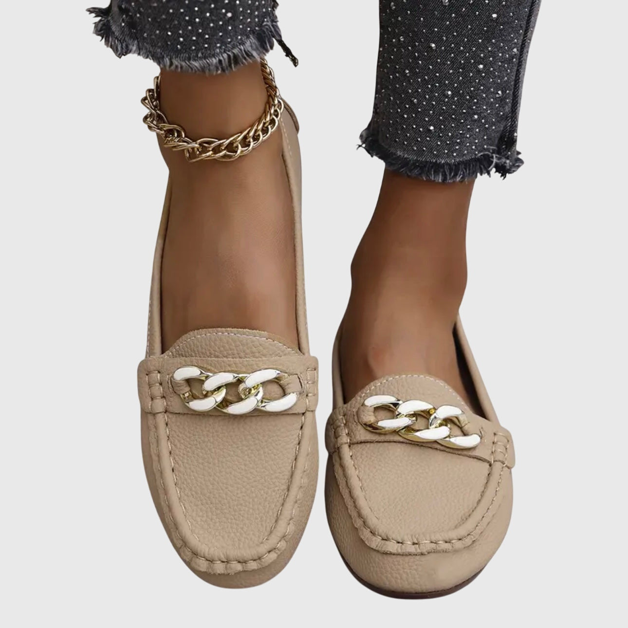 Women's Loafers | Gold Chain Detail & All-Day Comfort