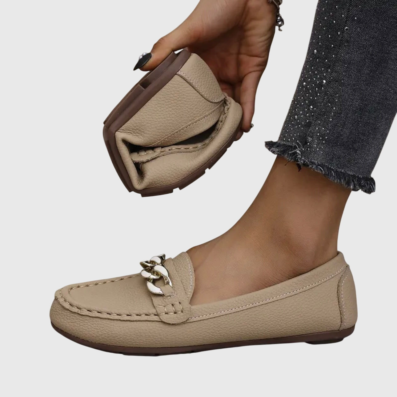 Women's Loafers | Gold Chain Detail & All-Day Comfort