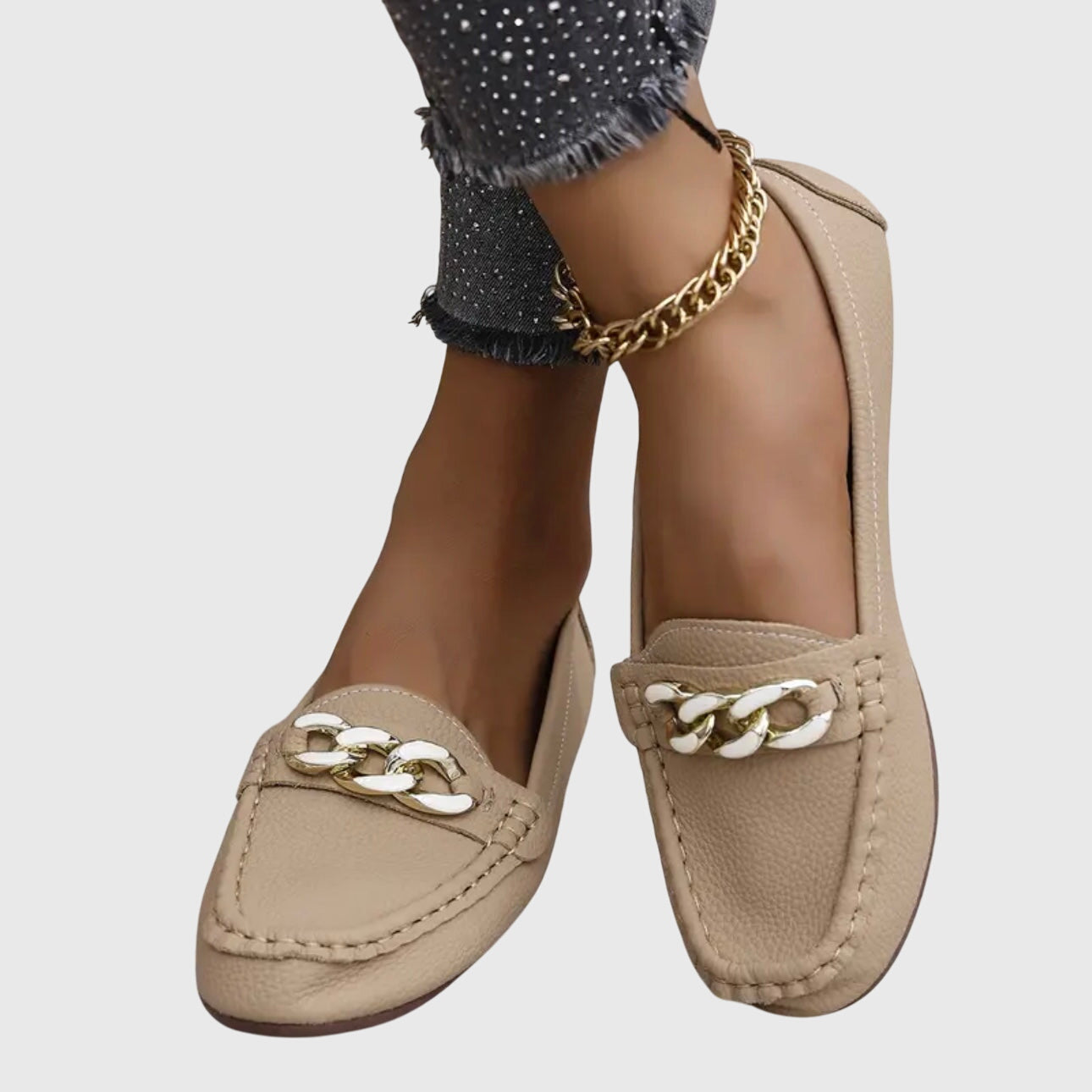 Women's Loafers | Gold Chain Detail & All-Day Comfort