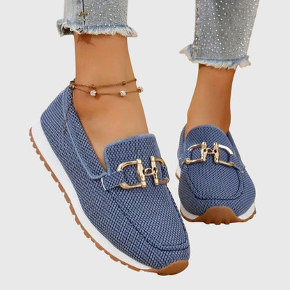 Women's Loafers | Orthopedic Support & Gold Buckle Detail