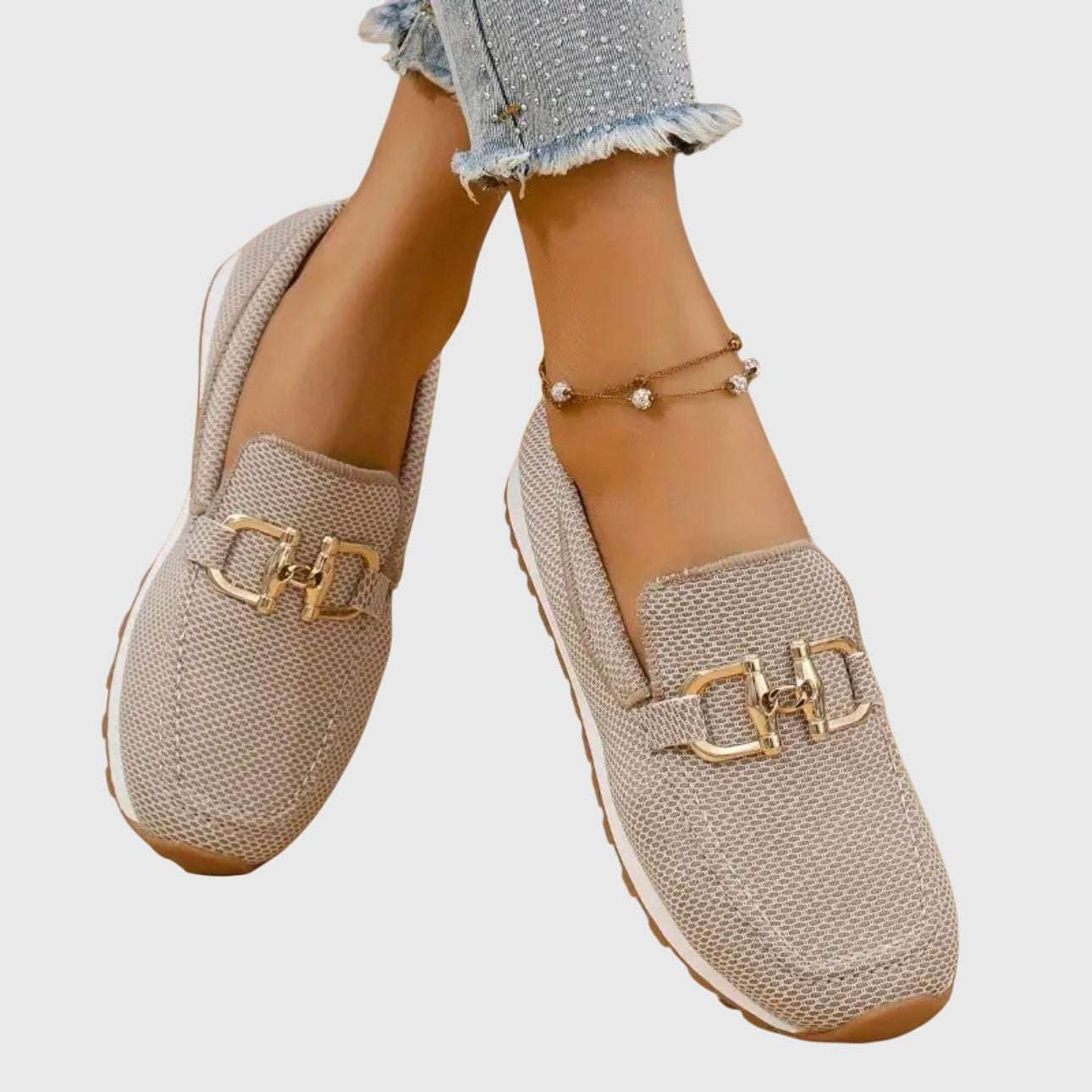Women's Loafers | Orthopedic Support & Gold Buckle Detail