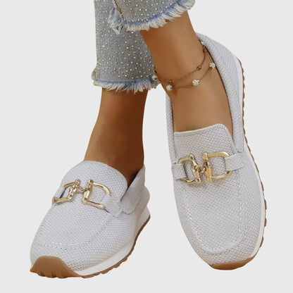 Women's Loafers | Orthopedic Support & Gold Buckle Detail