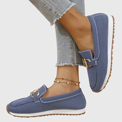 Women's Loafers | Orthopedic Support & Gold Buckle Detail