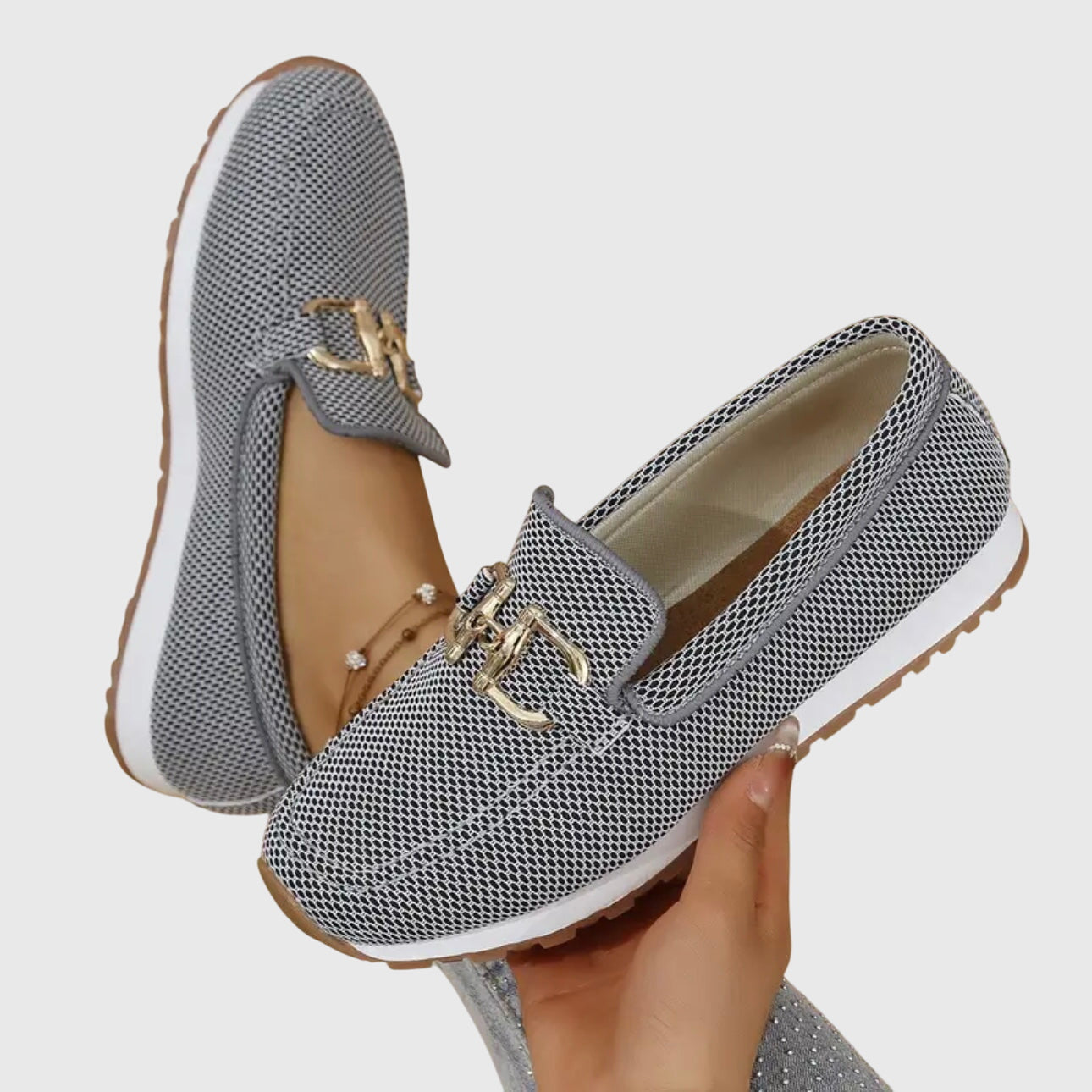 Women's Loafers | Orthopedic Support & Gold Buckle Detail