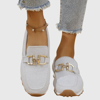 Women's Loafers | Orthopedic Support & Gold Buckle Detail