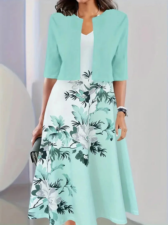 Women's Long Dress | Elegant Print & Flattering Fit