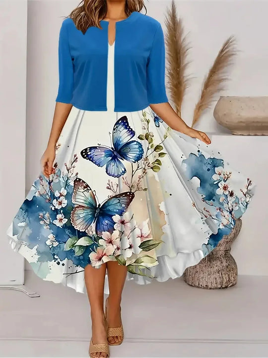 Women's Long Dress | Elegant Print & Flattering Fit