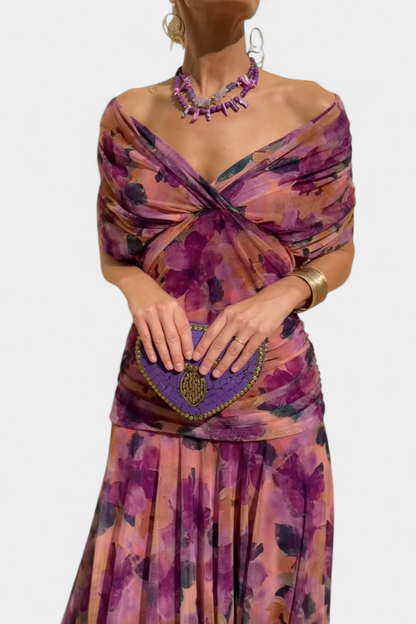 Women's Long Dress | Off-Shoulder Elegance & Flowing Silhouette