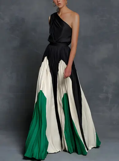Women's Long Dress | One Shoulder Statement