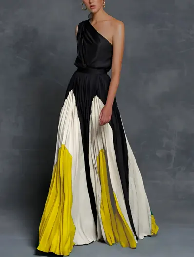 Women's Long Dress | One Shoulder Statement