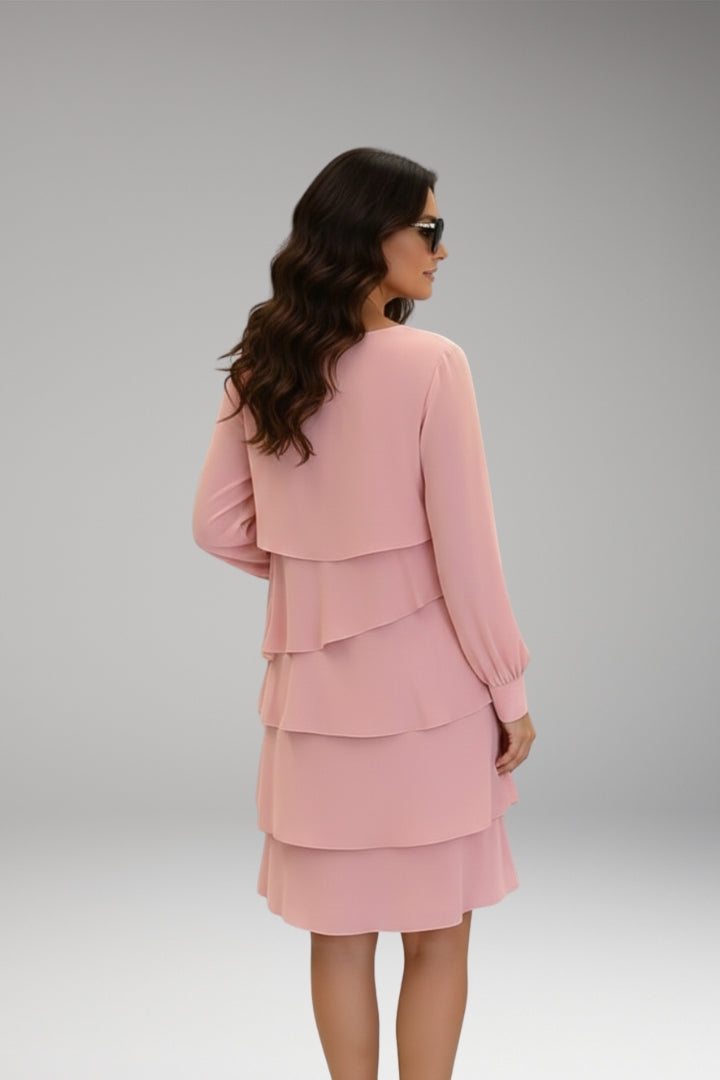 Women's Long Sleeve Midi Dress | Layered & Flattering Fit
