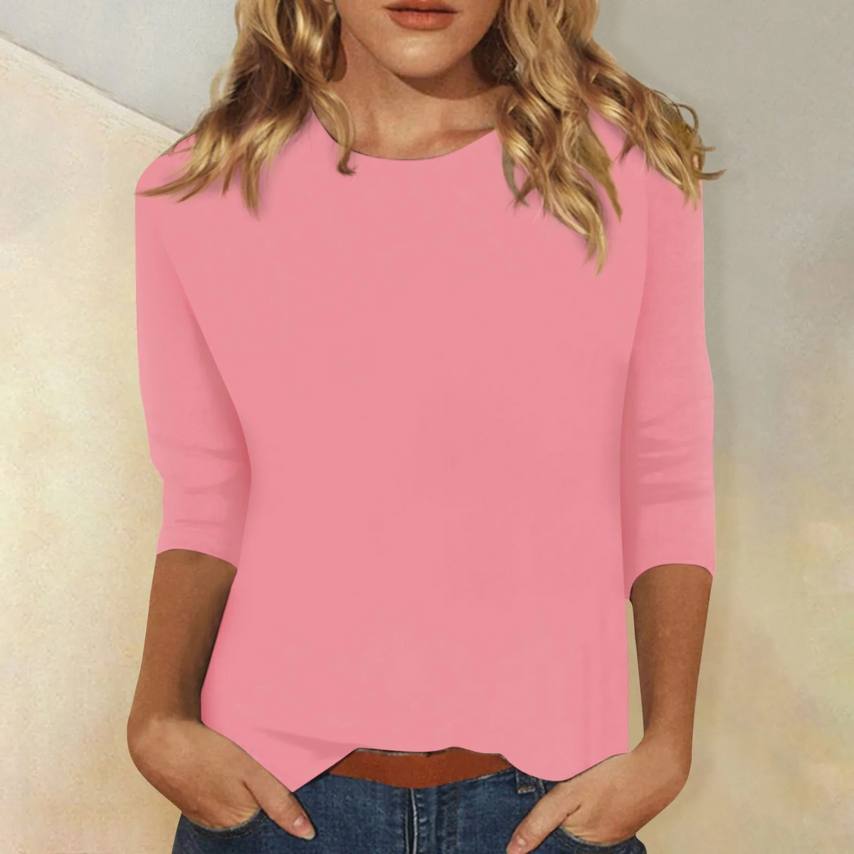 Women's Long Sleeve Top | Round Neck Relaxed Fit