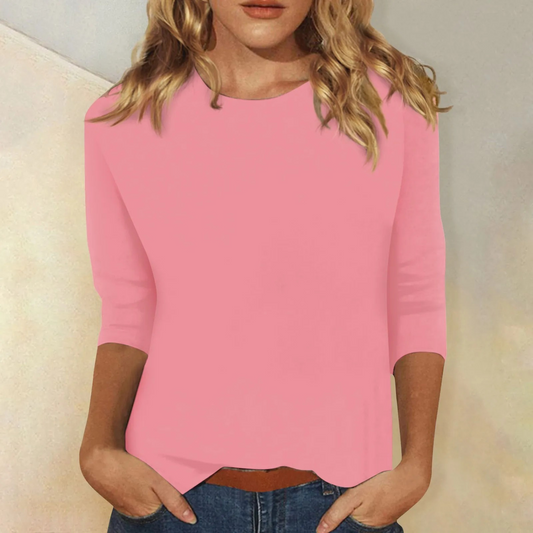 Women's Long Sleeve Top | Round Neck Relaxed Fit