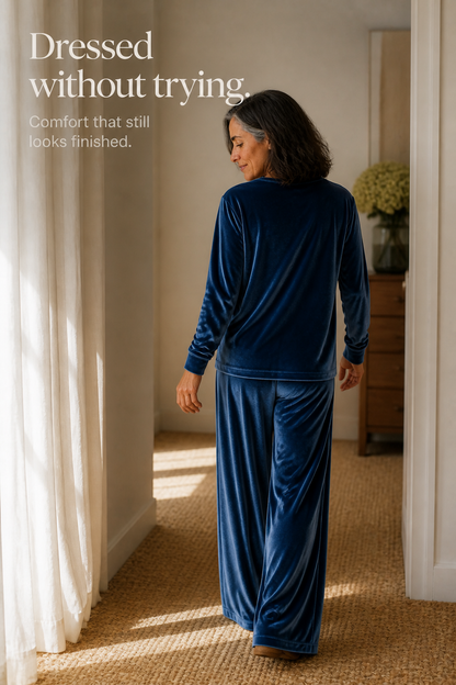 Women's Lounge Set | Wide-Leg & Elastic Waist