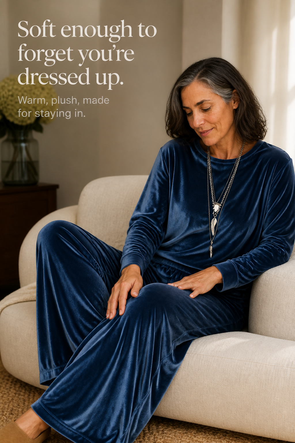 Women's Lounge Set | Wide-Leg & Elastic Waist