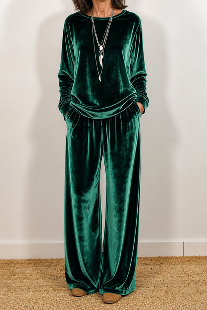 Women's Lounge Set | Wide-Leg & Elastic Waist