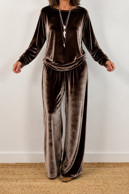 Women's Lounge Set | Wide-Leg & Elastic Waist