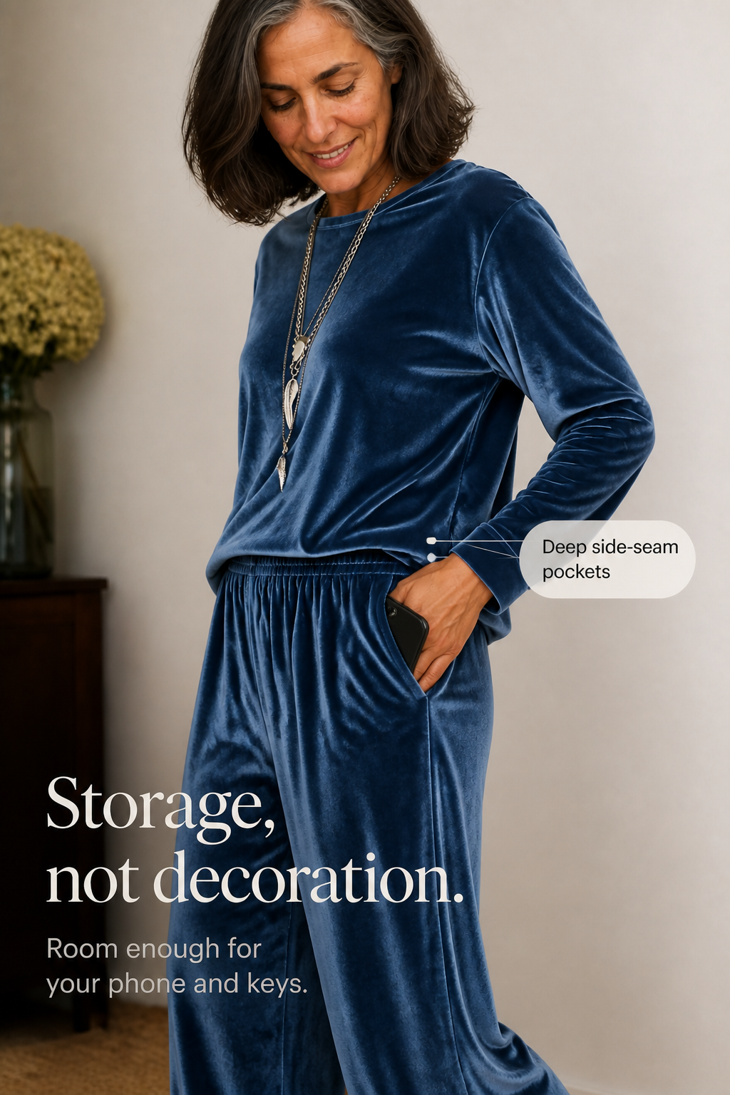 Women's Lounge Set | Wide-Leg & Elastic Waist