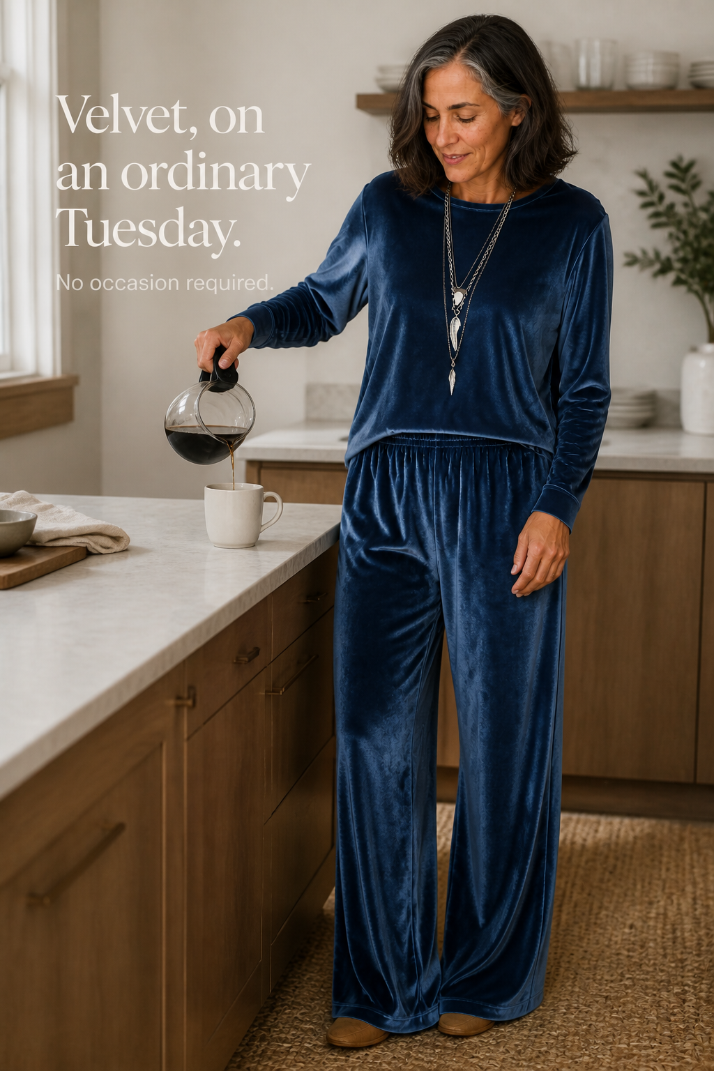 Women's Lounge Set | Wide-Leg & Elastic Waist