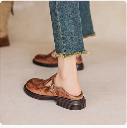 Women's Mary Jane Shoes | Brogue Detail & Orthopedic Comfort
